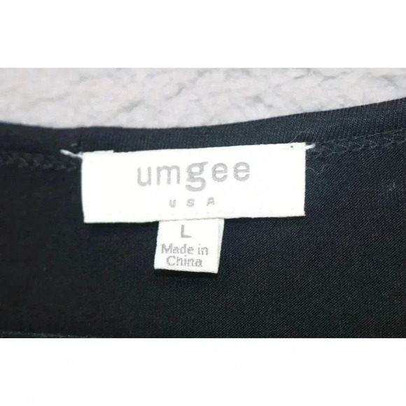 Umgee Women's Sleepshirt-Size Large-Pockets-Black and Red-Silky-Soft - Picture 4 of 7
